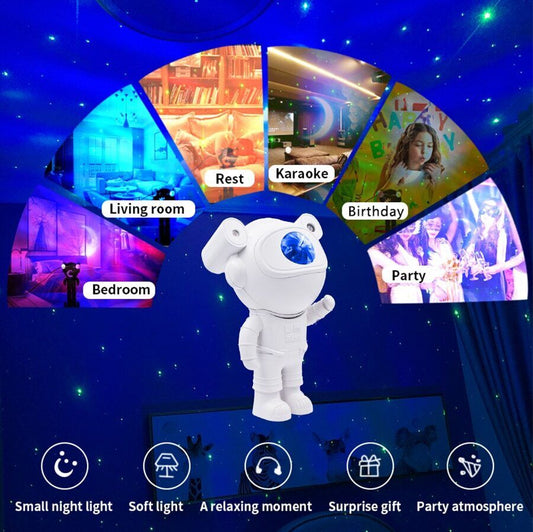 Astronaut Galaxy Projector Lamp with Bluetooth & Remote