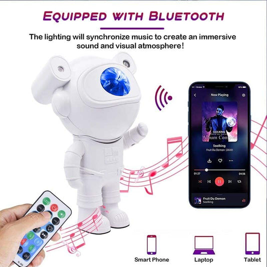 Astronaut Galaxy Projector Lamp with Bluetooth & Remote